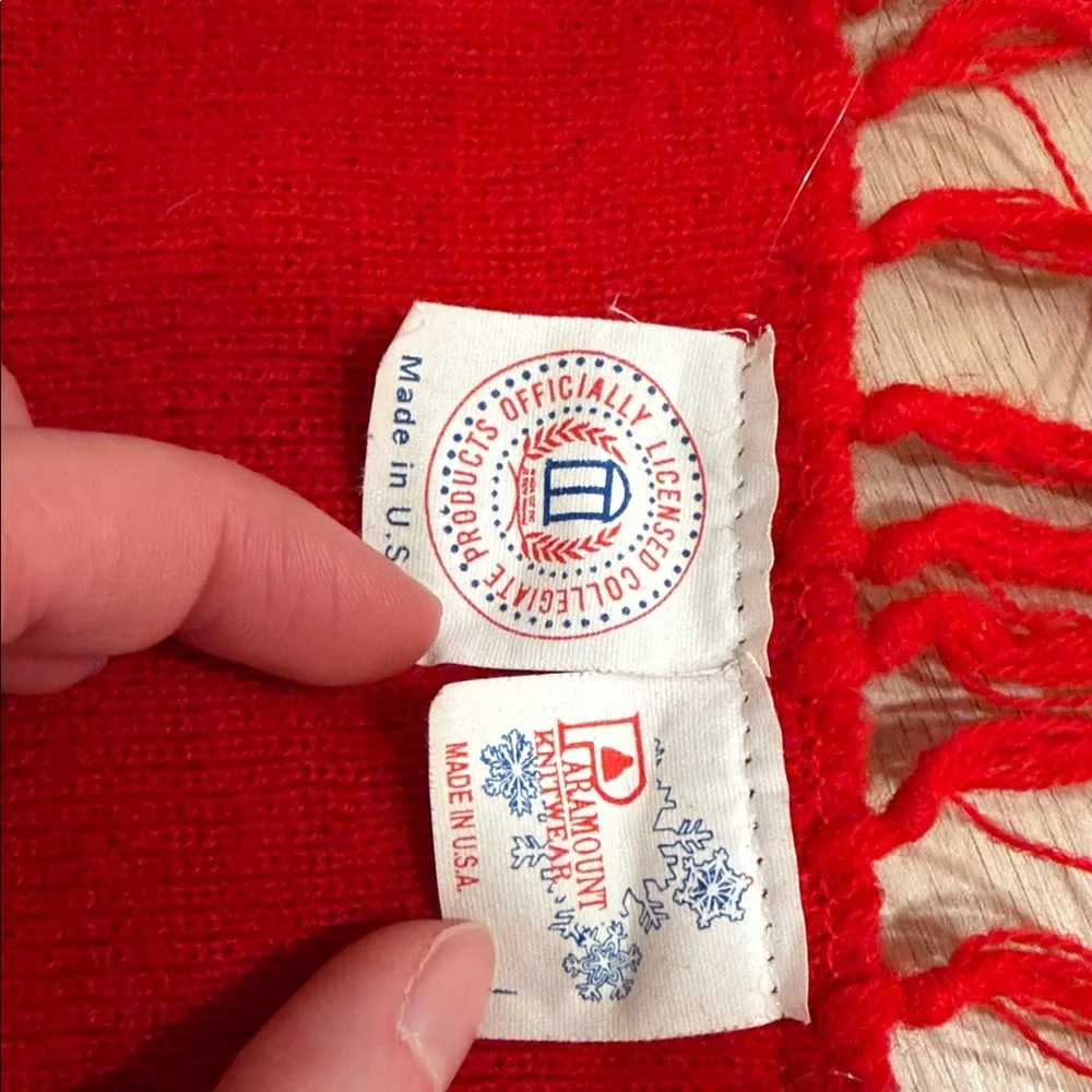 Vintage Arkansas Razorbacks Red Scarf